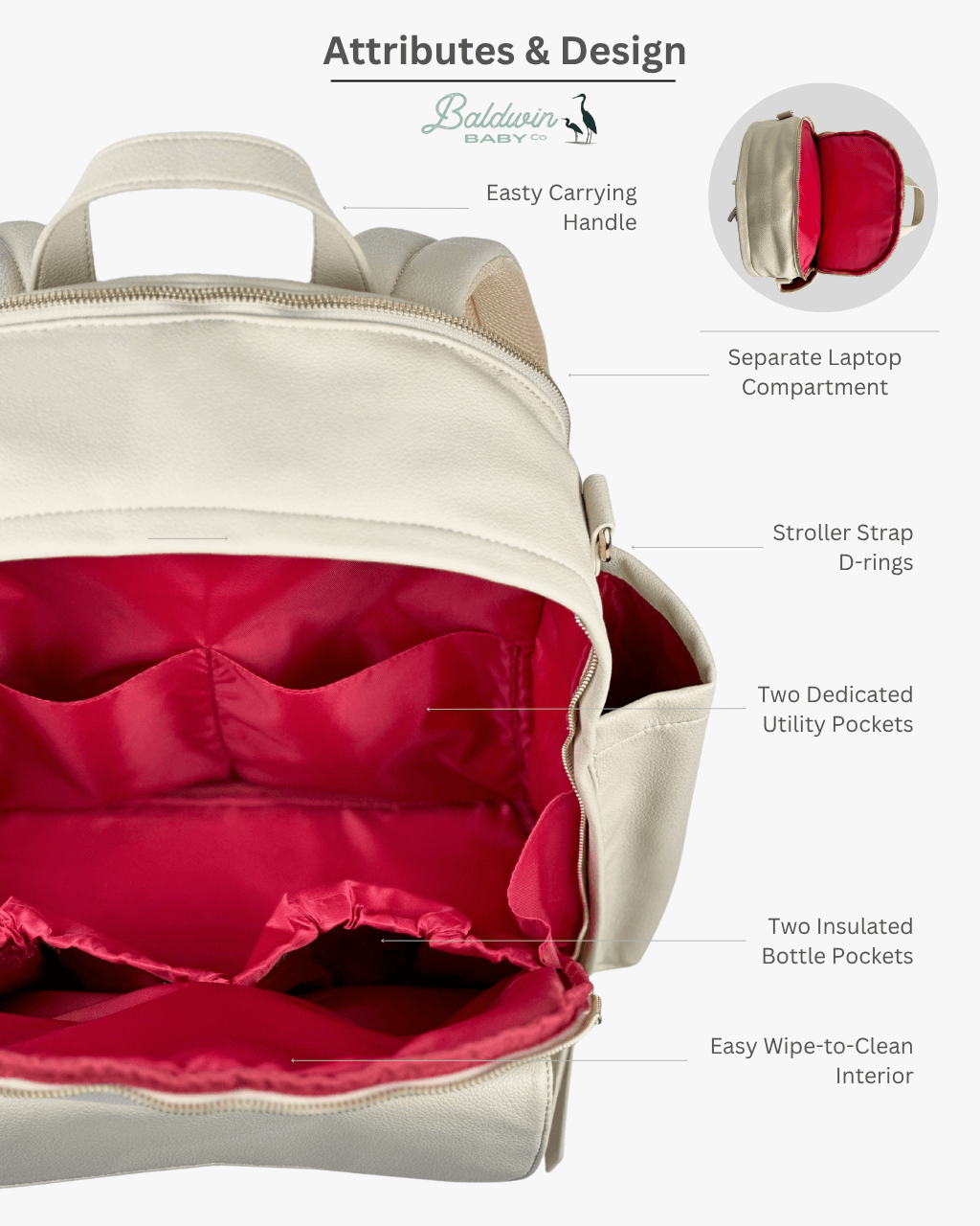 The Daphne Diaper Bag - Sandstone - LittleLullabyLoft