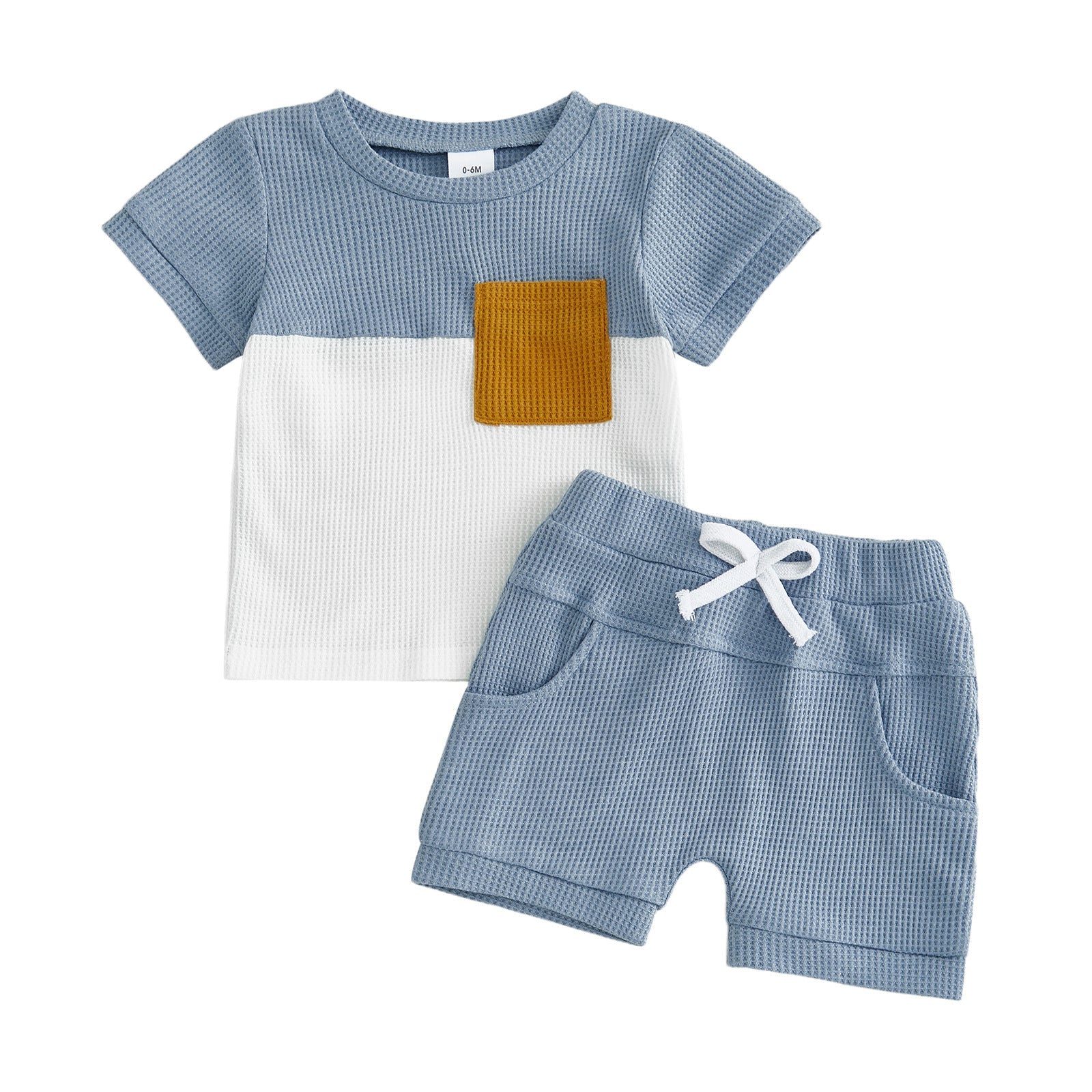 Summer Baby Toddler Solid Top and Shorts Set