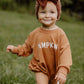 Pumpkin Sweatshirt or Sweatshirt Romper - Cream or Orange
