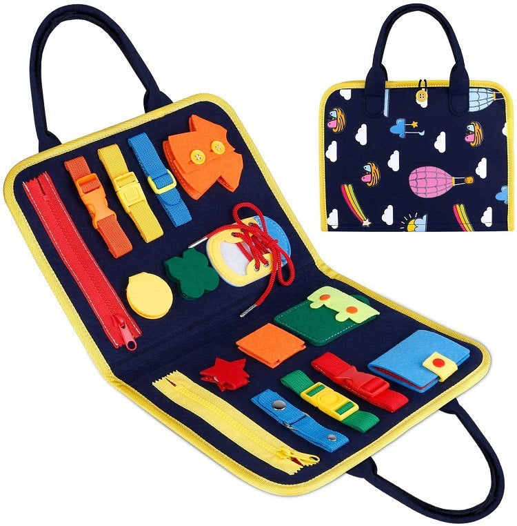 Children's Busy Board Dressing and Buttoning Learning Book Toy