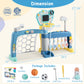 Engaging 5 in 1 Toddler Sports Toy Set with Adjustable Basketball Hoop for Growing Kids