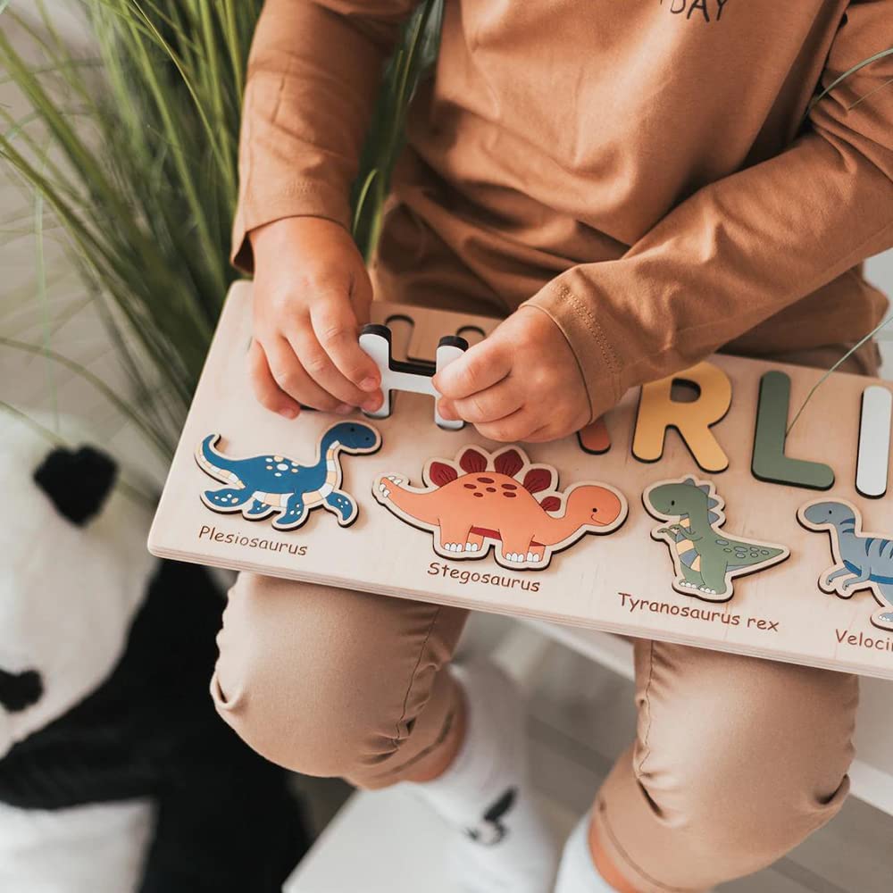 Personalized Baby Name Wooden Puzzle Toy - LittleLullabyLoft