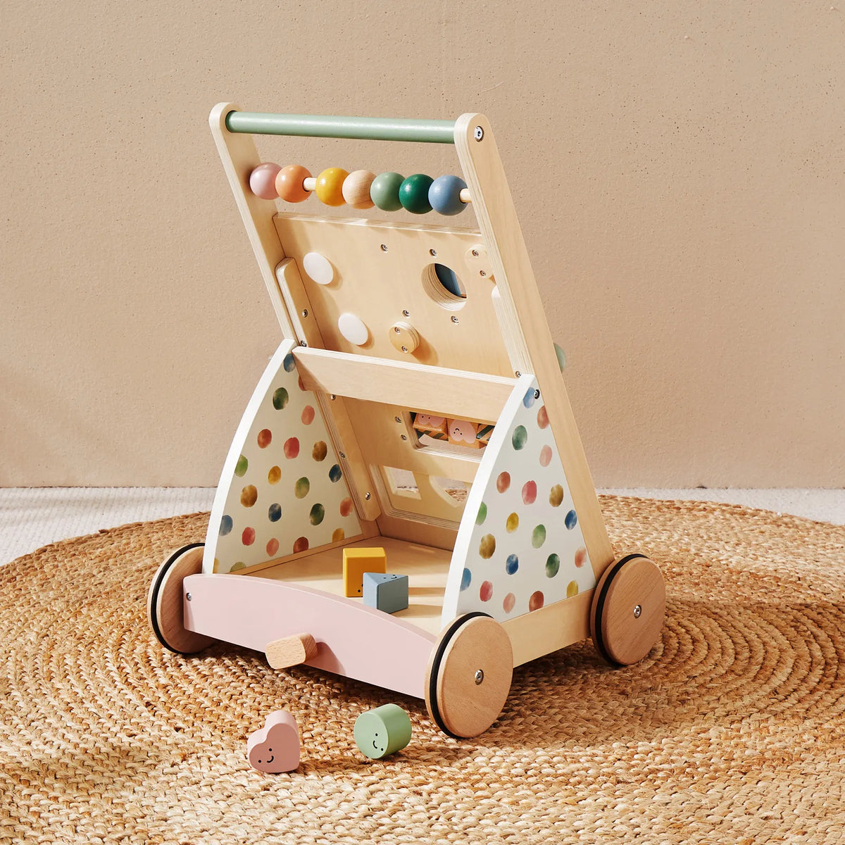 Tiny Land® Versatile Natural Wooden Baby Walker - LittleLullabyLoft