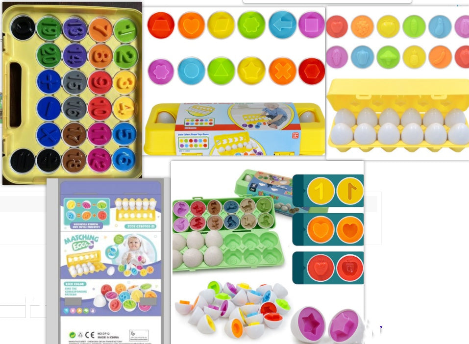 Baby Learning Educational Toy Smart Egg Toy Games Shape Matching Sorters Toys Montessori Eggs Toys For Kids Children - LittleLullabyLoft