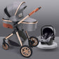 High Landscape Lightweight Folding Baby Stroller with Shock Absorption - LittleLullabyLoft