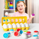 Baby Learning Educational Toy Smart Egg Toy Games Shape Matching Sorters Toys Montessori Eggs Toys For Kids Children - LittleLullabyLoft
