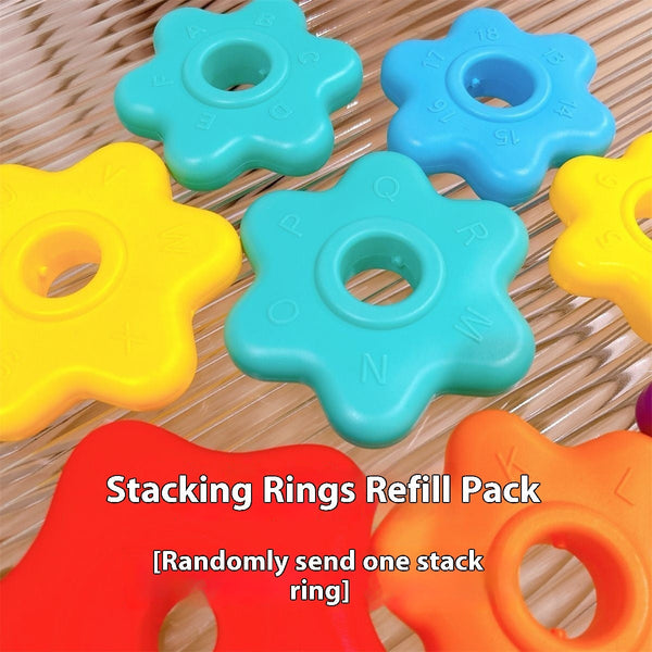 Rainbow Rotary Table Jenga Toy Stacking Game