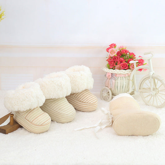 New style Baby Shoes Infant Soft Soled Footwear for Newborns Winter Toddler Keep Warm Print First Walkers Shoes for babies kids - LittleLullabyLoft