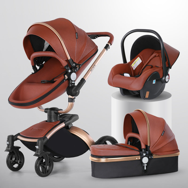 3-in-1 High Landscape 360° Rotating Foldable Baby Stroller