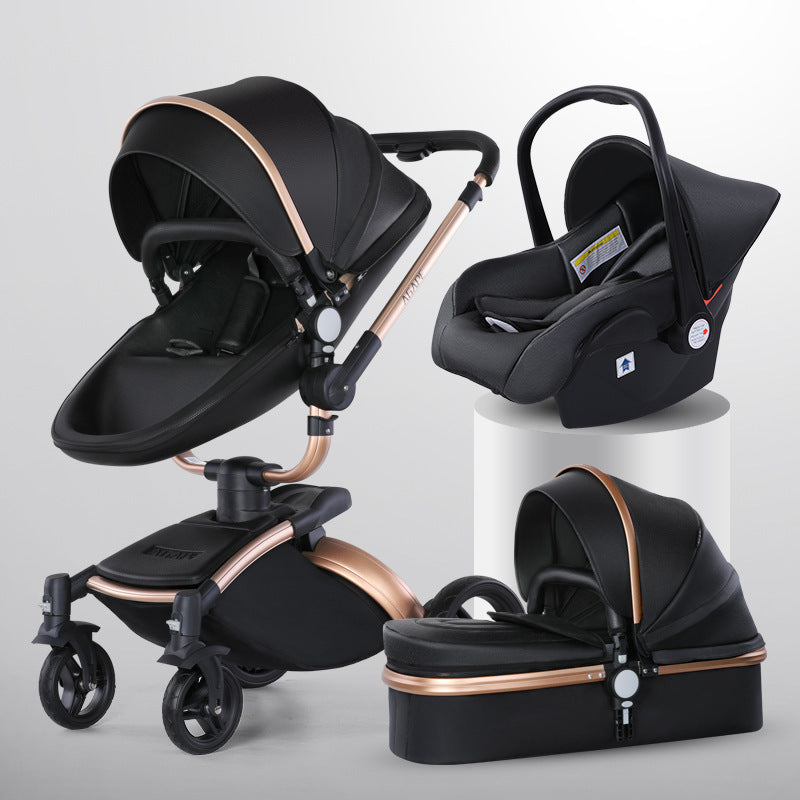3-in-1 High Landscape 360° Rotating Foldable Baby Stroller