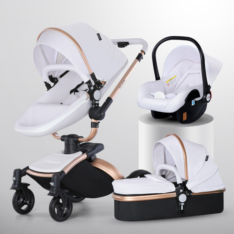3-in-1 High Landscape 360° Rotating Foldable Baby Stroller