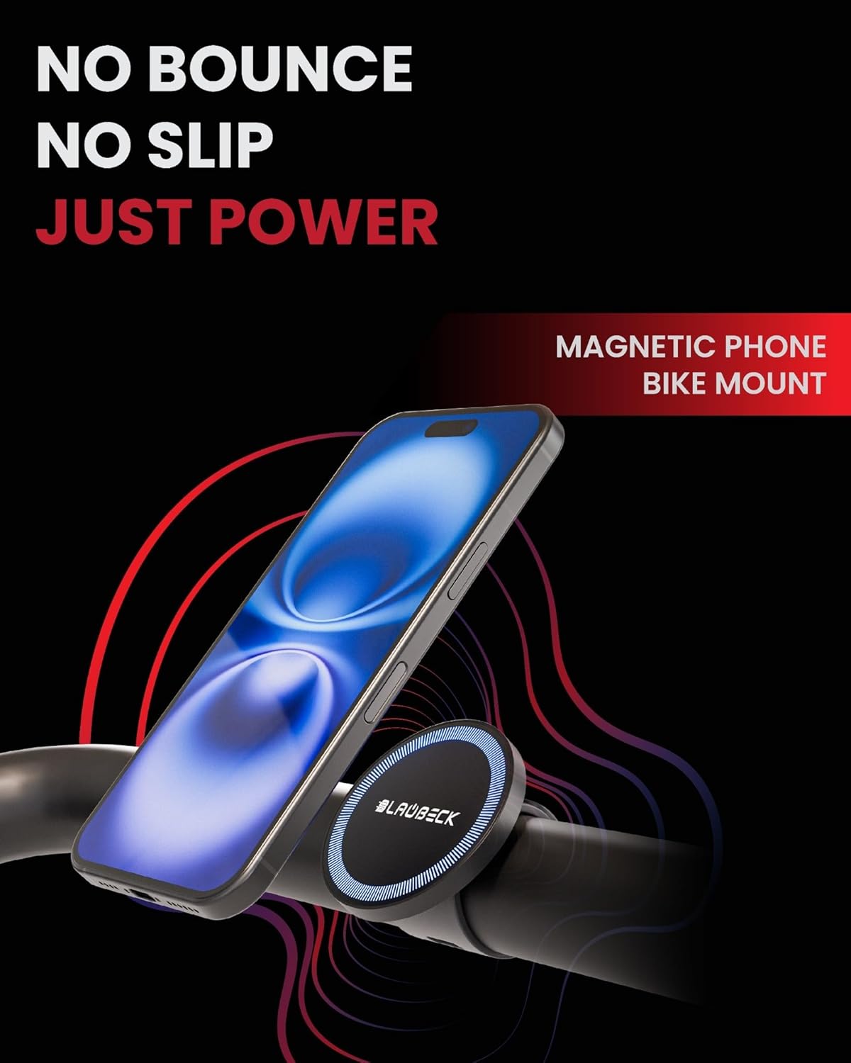 Universal Magnetic Phone Holder for Stroller, Bike, Golf Cart & Treadmill | BLAUBECK MagSafe Mount - LittleLullabyLoft