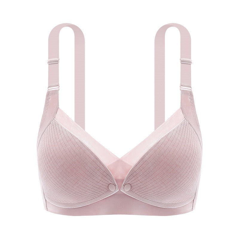 Nursing Underwear Maternity Underwear Front Open Buckle Thin Seamless Bra Cotton Lining Large Size Nursing Bra - LittleLullabyLoft