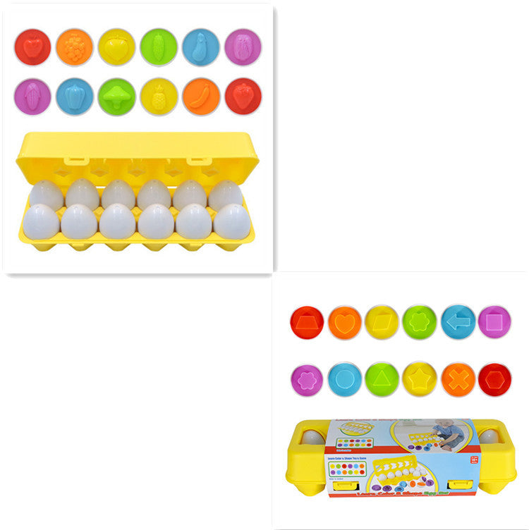 Baby Learning Educational Toy Smart Egg Toy Games Shape Matching Sorters Toys Montessori Eggs Toys For Kids Children - LittleLullabyLoft