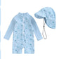 Baby Long-sleeved Onesie Swimsuit With Sun Protection for Boys And Girls - LittleLullabyLoft