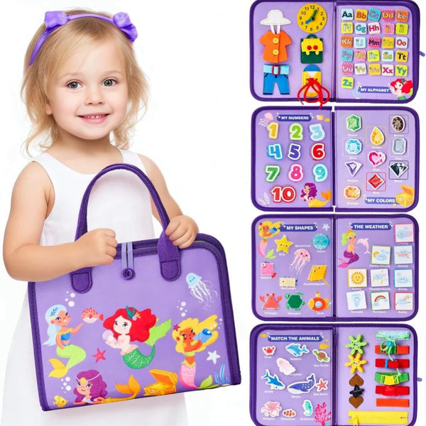 Children's Busy Board Dressing and Buttoning Learning Book Toy