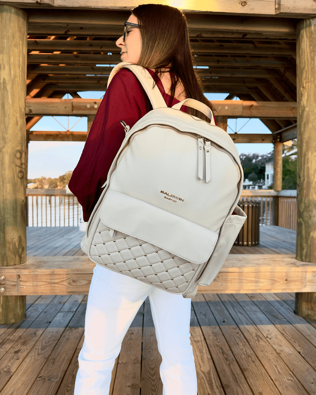 The Daphne Diaper Bag - Sandstone - LittleLullabyLoft