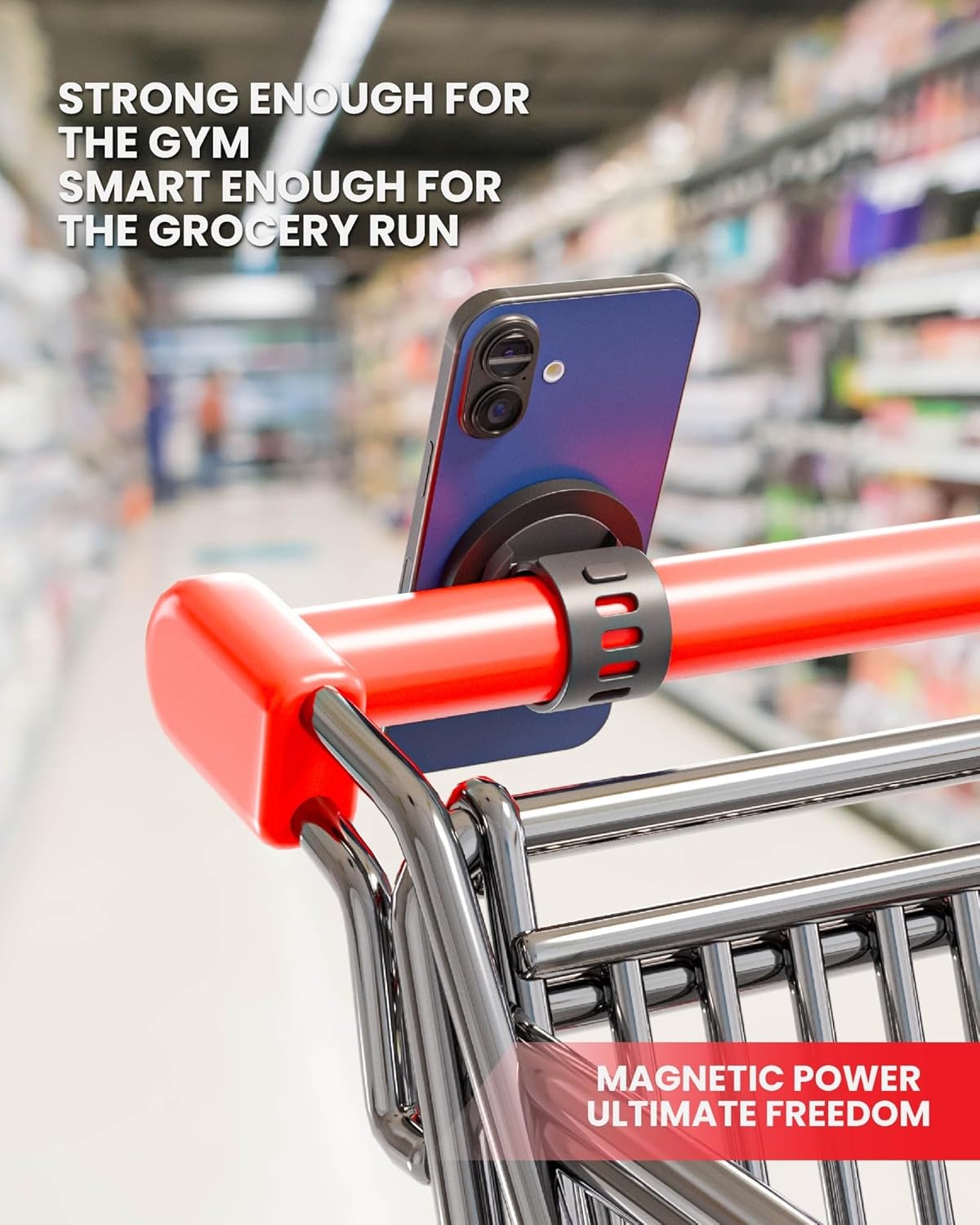 Universal Magnetic Phone Holder for Stroller, Bike, Golf Cart & Treadmill | BLAUBECK MagSafe Mount - LittleLullabyLoft