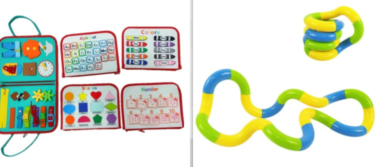 Children's Busy Board Dressing and Buttoning Learning Book Toy