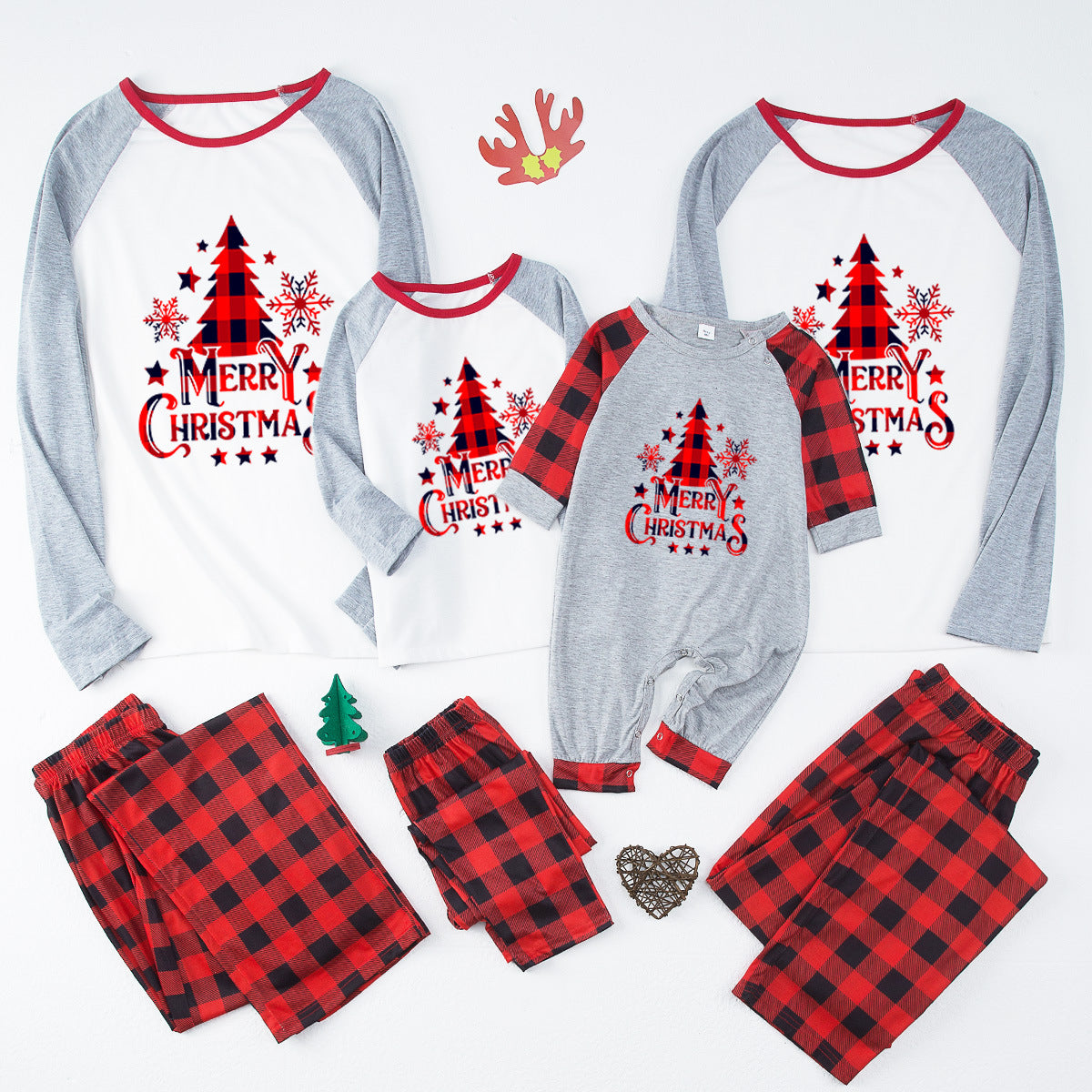 European And American Parent-child Homewear Clothes Christmas Homewear Parent-child Suit - LittleLullabyLoft