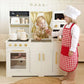 Tiny Land® Iconic Wooden Play Kitchen – Cream Pretend Cooking Set for Kids - LittleLullabyLoft