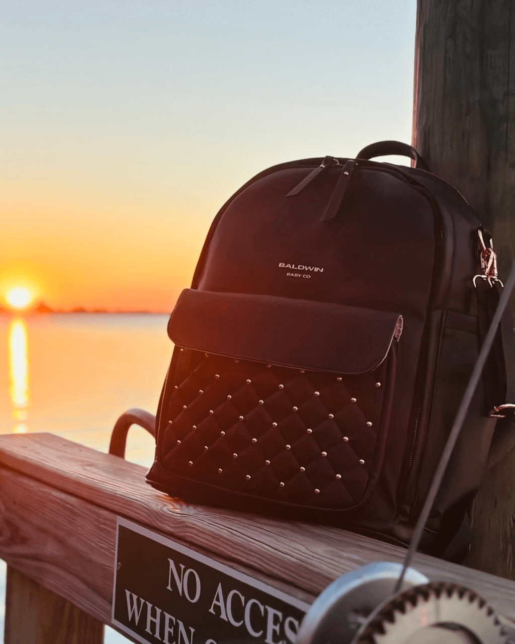 The Daphne Diaper Bag - Onyx - LittleLullabyLoft