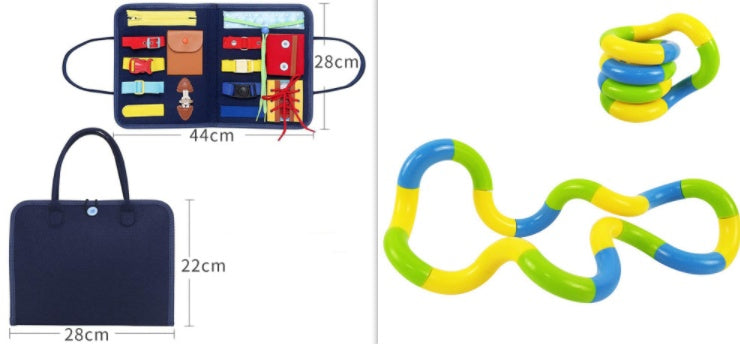 Children's Busy Board Dressing and Buttoning Learning Book Toy