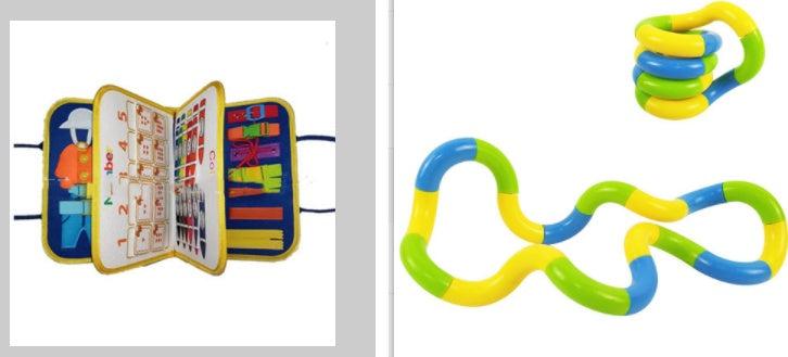 Children's Busy Board Dressing and Buttoning Learning Book Toy