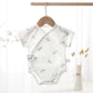 Pure Cotton Newborn Short Sleeve One-Piece Baby Romper - LittleLullabyLoft