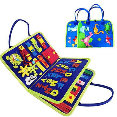 Children's Busy Board Dressing and Buttoning Learning Book Toy