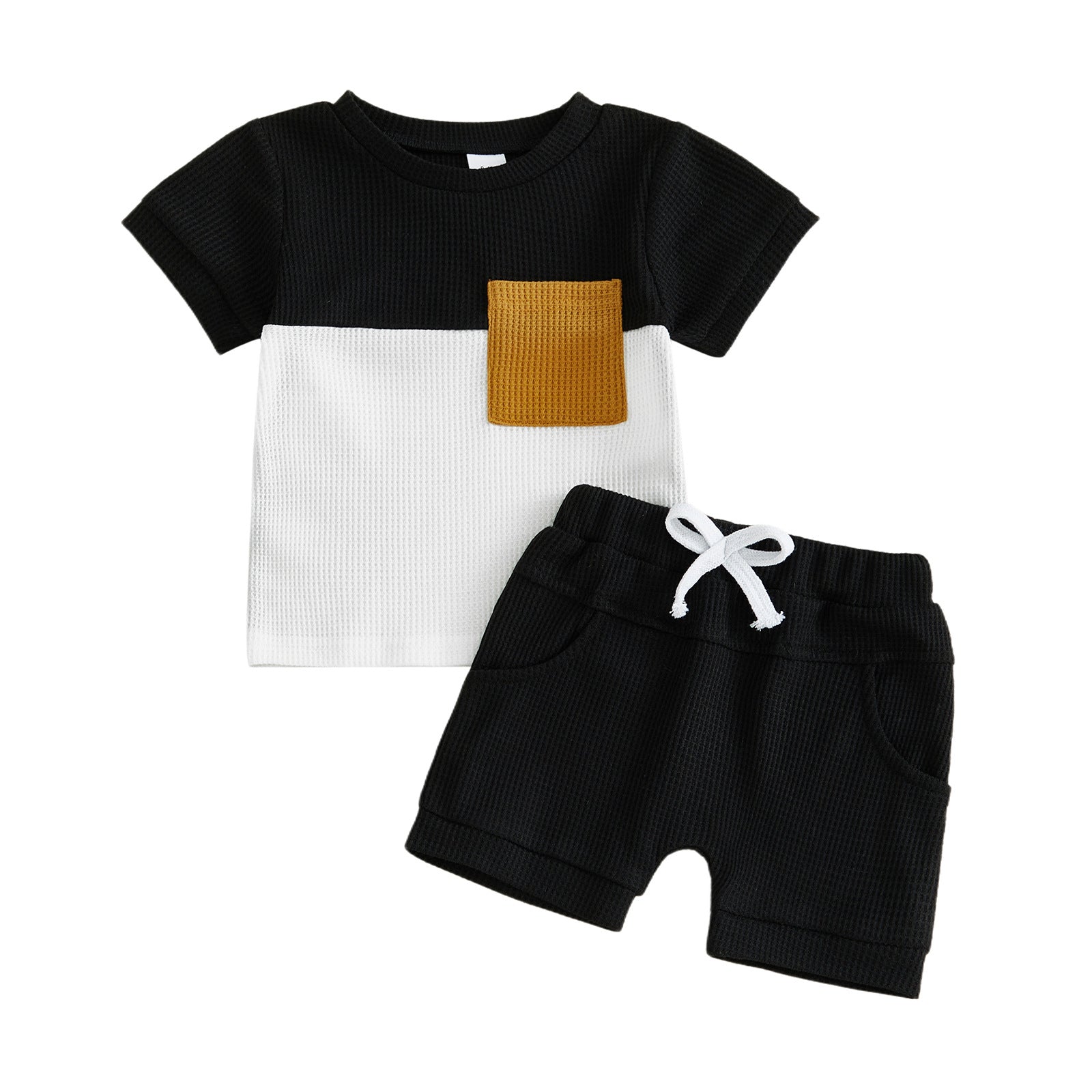 Summer Baby Toddler Solid Top and Shorts Set