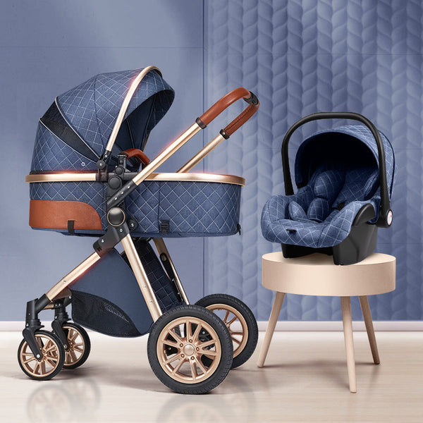 High Landscape Lightweight Folding Baby Stroller with Shock Absorption