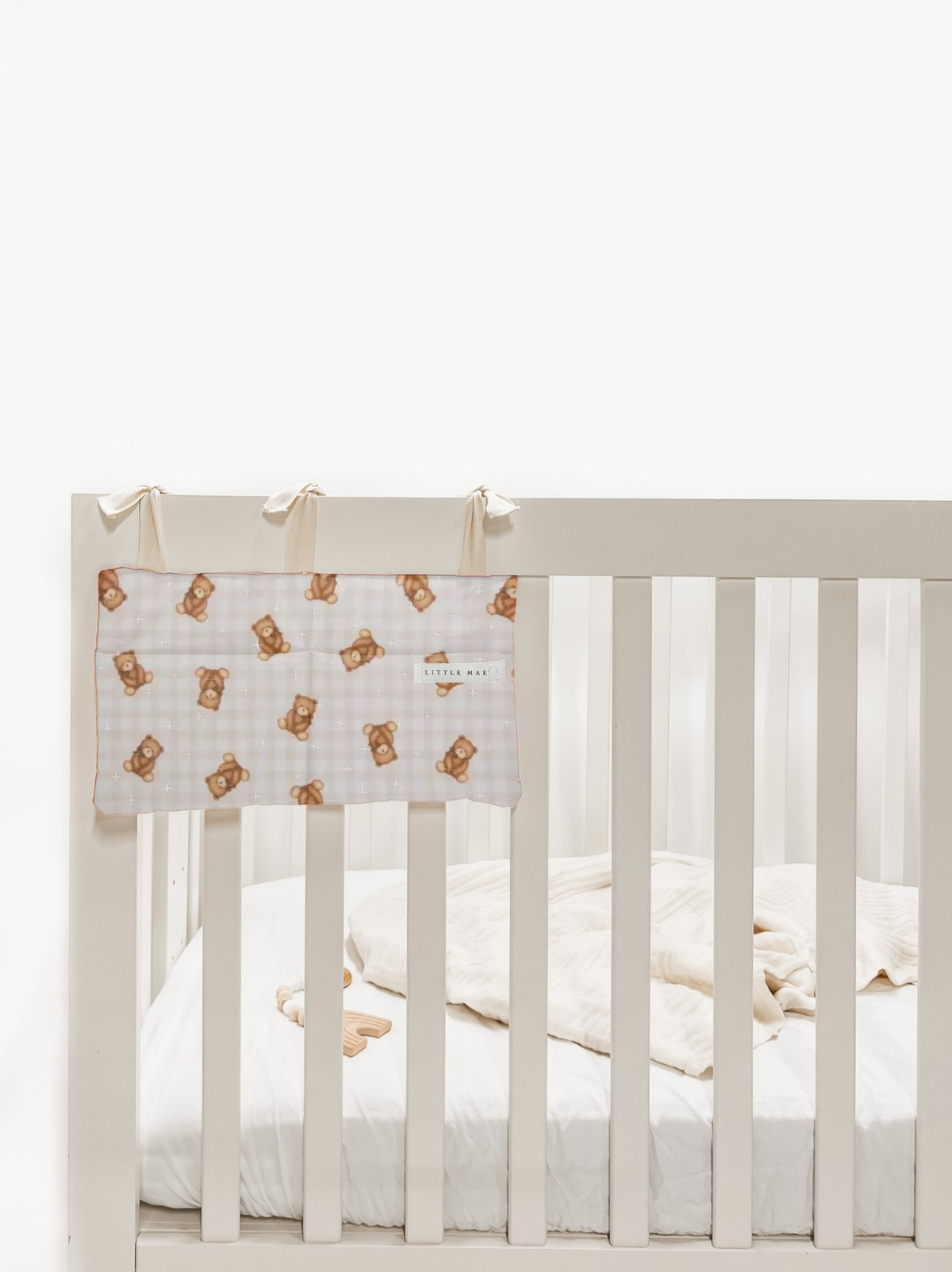 Baby Crib Diaper Caddy Storage Organizer Nursery Room - LittleLullabyLoft