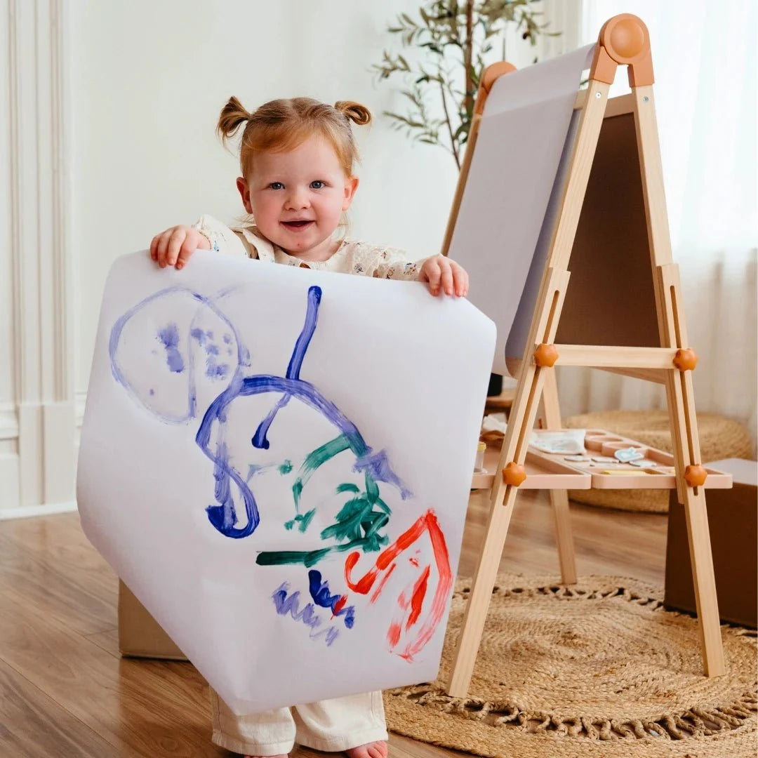 Tiny Land® Caramel Magnitales Easel for Kids - LittleLullabyLoft