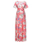 Floral V-Neck Maxi Maternity Dress for Everyday Elegance - LittleLullabyLoft
