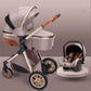 High Landscape Lightweight Folding Baby Stroller with Shock Absorption - LittleLullabyLoft
