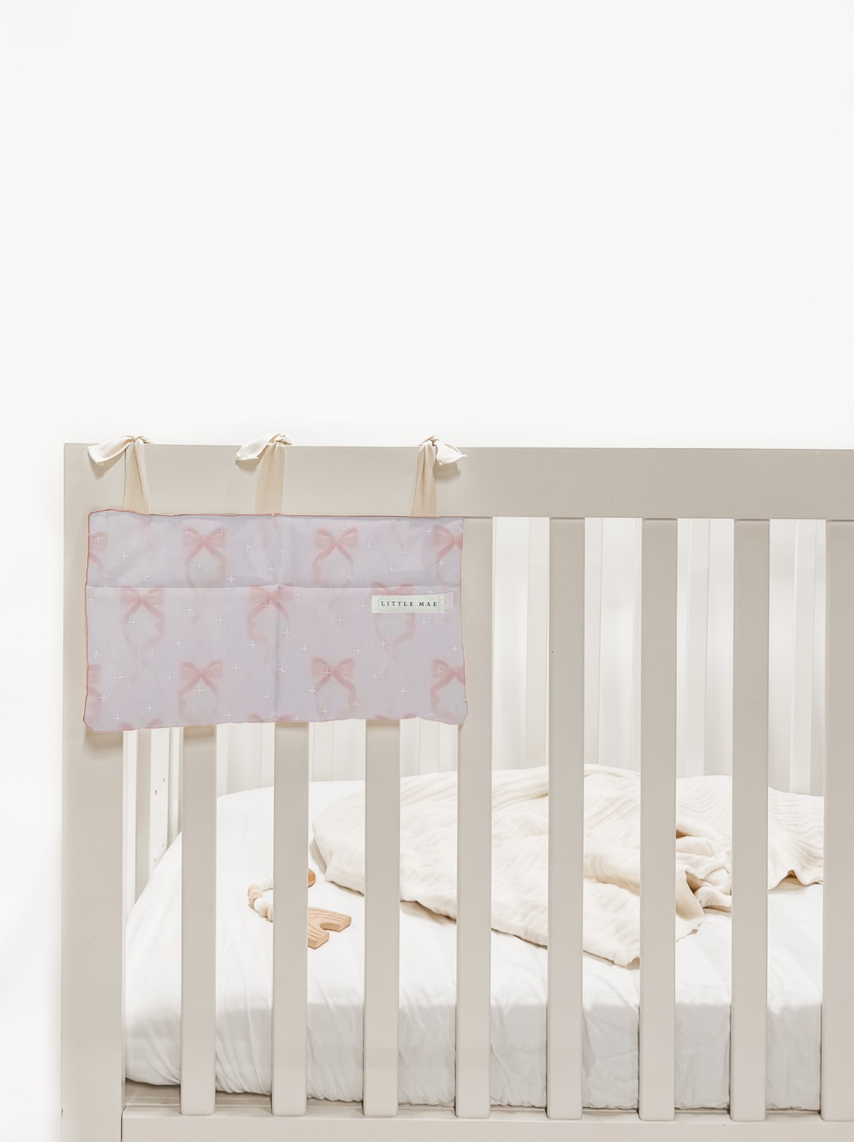 Baby Crib Diaper Caddy Storage Organizer Nursery Room - LittleLullabyLoft