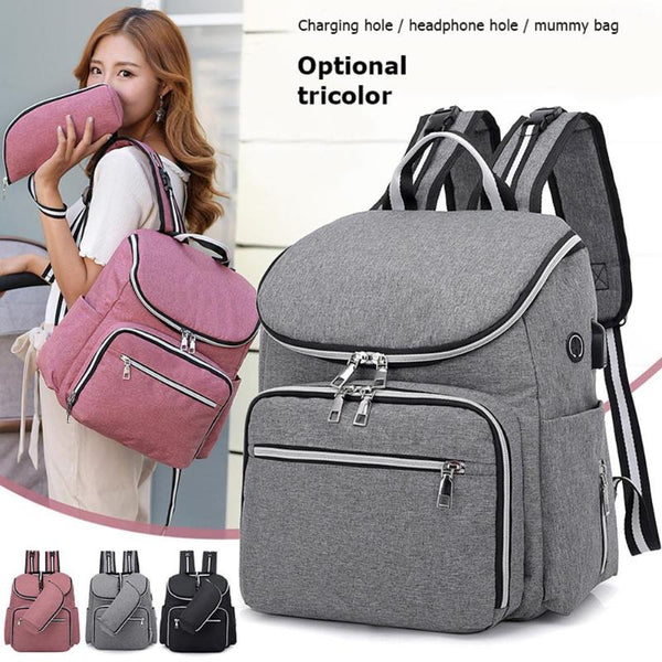 Fashion Waterproof Maternity Diaper Backpack Large Capacity Baby Bag