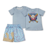 Baseball top ice cream sprinkle shorts boys clothes - LittleLullabyLoft