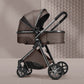 High Landscape Lightweight Folding Baby Stroller with Shock Absorption - LittleLullabyLoft