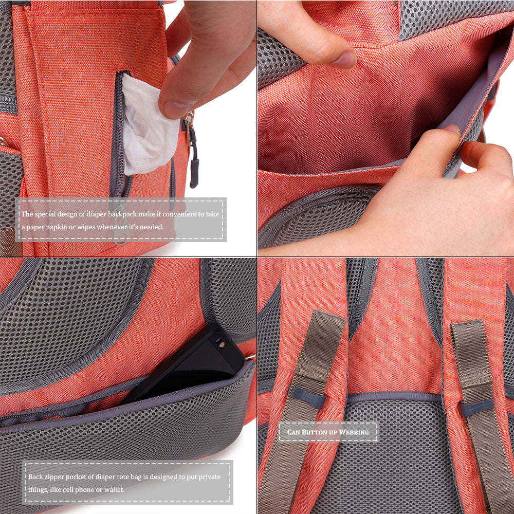 Large Capacity Waterproof Nappy Diaper Bag Travel Backpack
