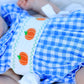 Fall Thanksgiving& Halloween Blue Pumpkin Smock Embroidery Baby Girl Romper