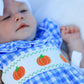 Fall Thanksgiving& Halloween Blue Pumpkin Smock Embroidery Baby Girl Romper