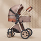 High Landscape Lightweight Folding Baby Stroller with Shock Absorption - LittleLullabyLoft