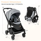 Foldable Infant Pram Stroller with Reversible Reclining Seat - LittleLullabyLoft