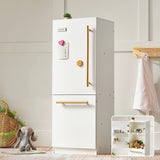 Tiny Land® Play Kitchen Accessories – Play Kitchen Fridge: Wooden Cabinet Refrigerator for Kids - LittleLullabyLoft