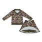 Long sleeves brown camo top skirt girls clothing set - LittleLullabyLoft