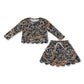 Long sleeves brown camo scallop top skirt girls outfit - LittleLullabyLoft