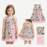 Sleeveless camo bow duck scallop kids girls athletic dress - LittleLullabyLoft