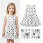 Sleeveless black bow heart ruffle kids girls dresses - LittleLullabyLoft